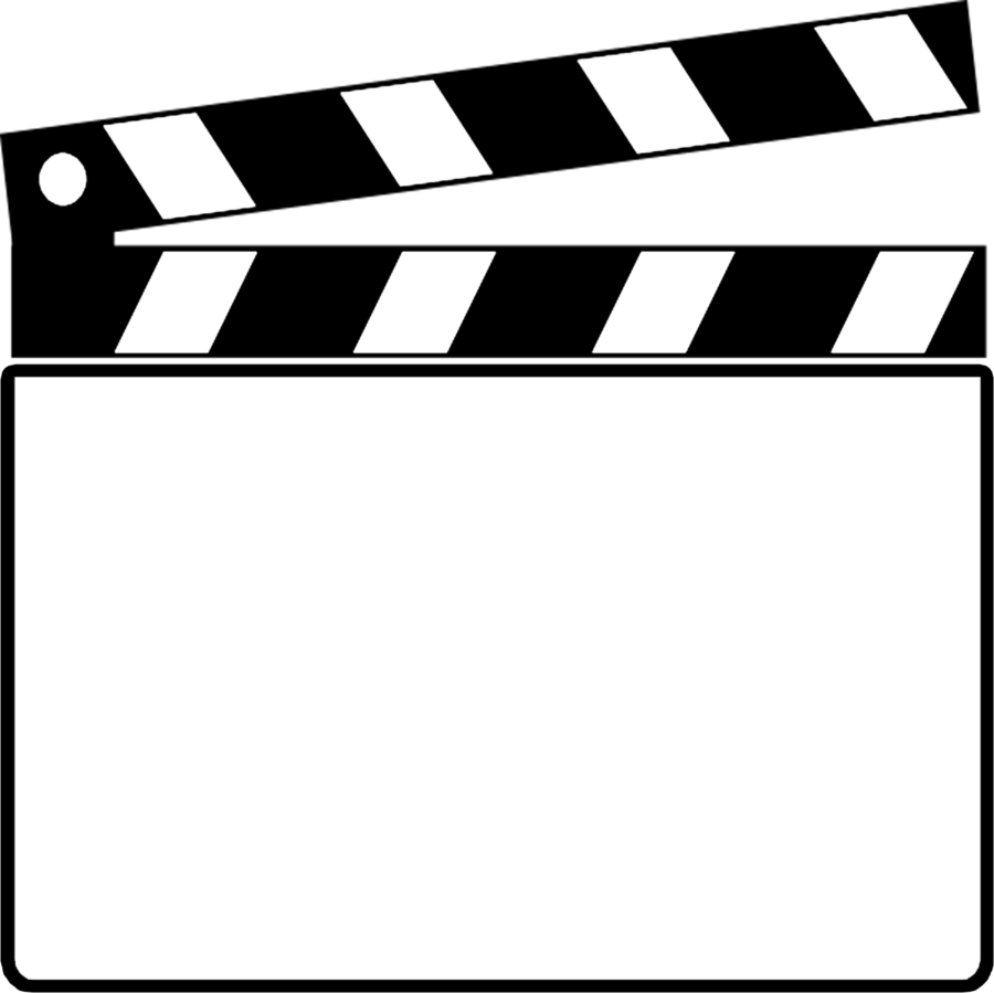 Movie Cut Board Clipart Clapperboard Film Clip Art - White Clapper Board Clip Art (900x899)