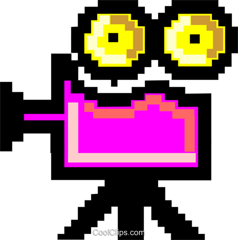 Movie Camera Symbol Royalty Free Vector Clip Art Illustration - Clip Art (476x480)