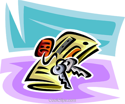 Road Map And Car Keys Royalty Free Vector Clip Art - Road Map And Car Keys Royalty Free Vector Clip Art (480x400)