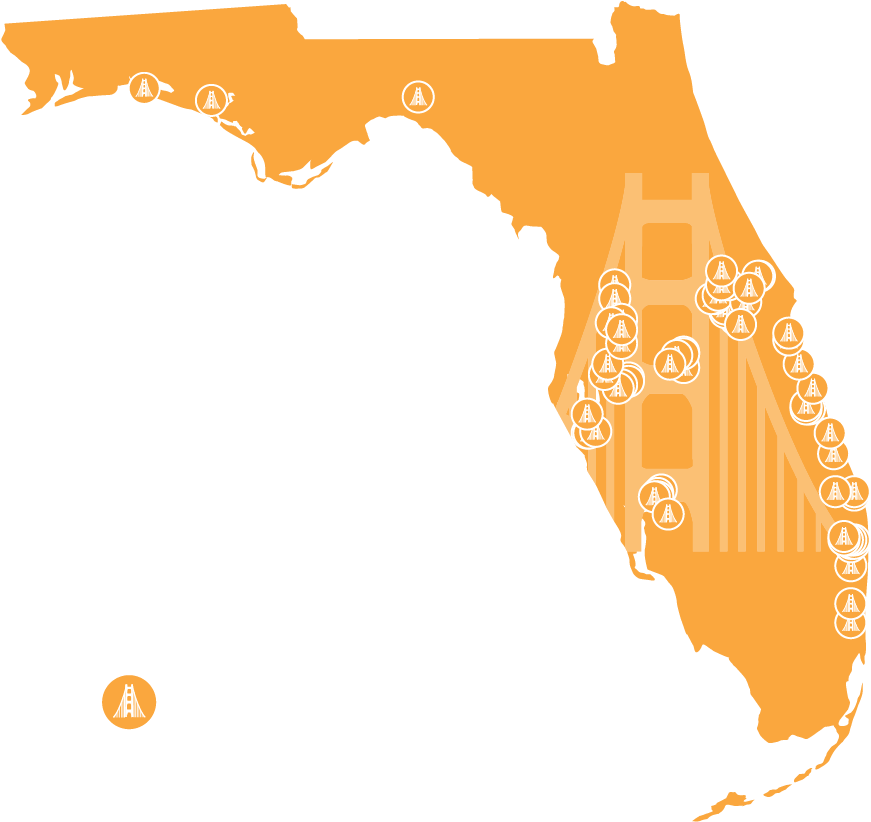 Florida Toll Map - South Florida Algae Bloom (877x921)