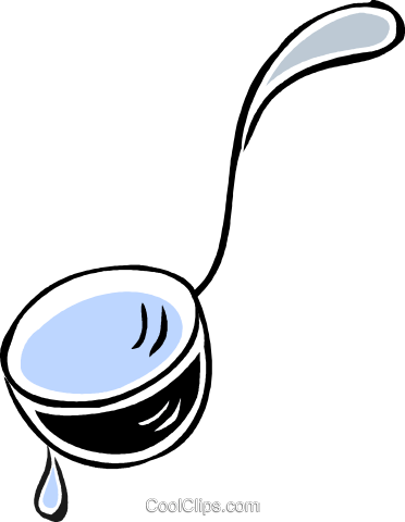 Soup Ladle Royalty Free Vector Clip Art Illustration - Suppenkelle Clipart (372x480)