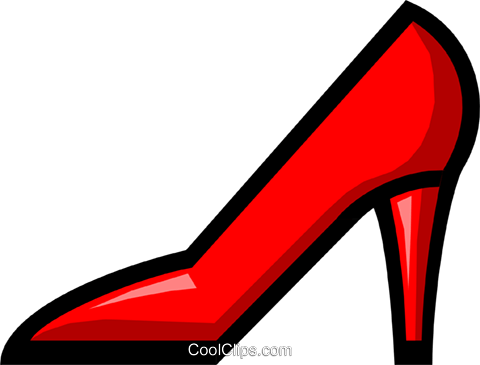 Lady's Shoes Royalty Free Vector Clip Art Illustration - Animated High Heels Shoes (480x365)