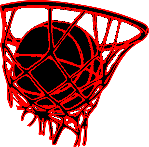 Basketball Inside Of Basketball Net - Postville Community School District (607x600)