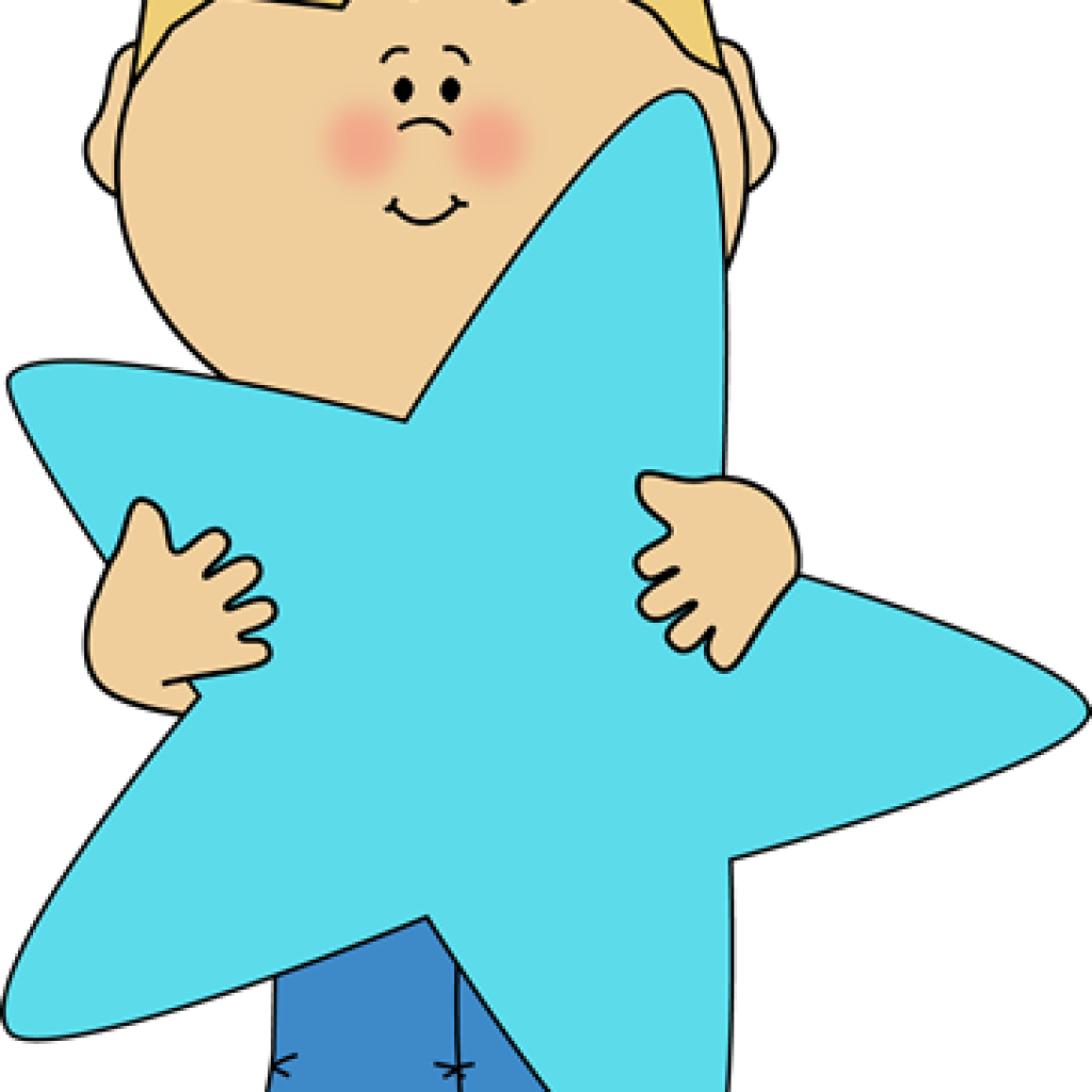 Blue Star Clipart Little Boy Holding A Blue Star Clip - Little Blue Truck (1024x1024)