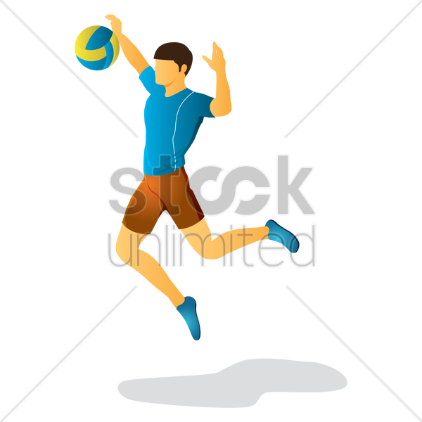 Download Man Playing Volleyball Clipart Volleyball - Volleyball (600x600)