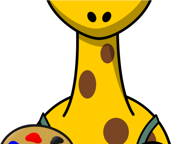 Painting Clipart Animal Painting - Cartoon Giraffe (640x480)