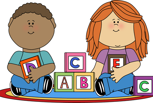 Kids Playing With Blocks Clip Art - Block Centre Clip Art (520x352)