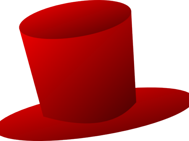 Top Hat Clipart Vector - Clip Art Red Top Hat (640x480)