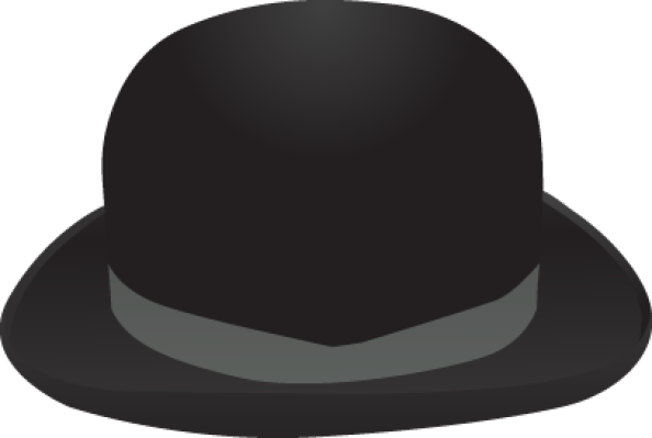 Clip Art Of A Bowler Hat &169 Dixie Allan - Hat (594x399)