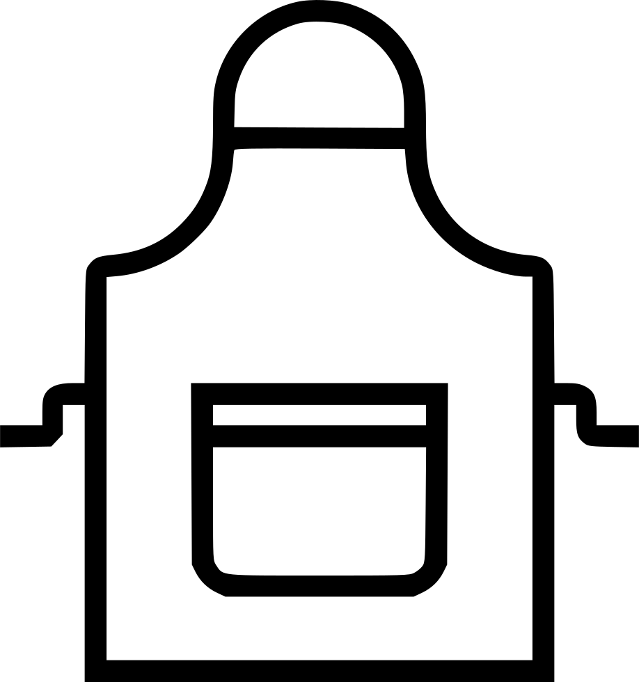 Banner Library Png Icon Free Download - Black And White Apron Icon (918x980)