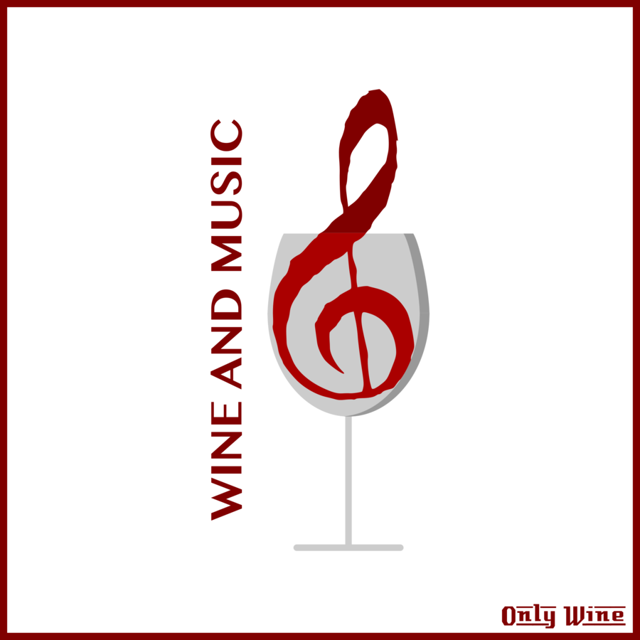 Wine Clipart Wine Glass Clip Art - Treble Clef (900x900)