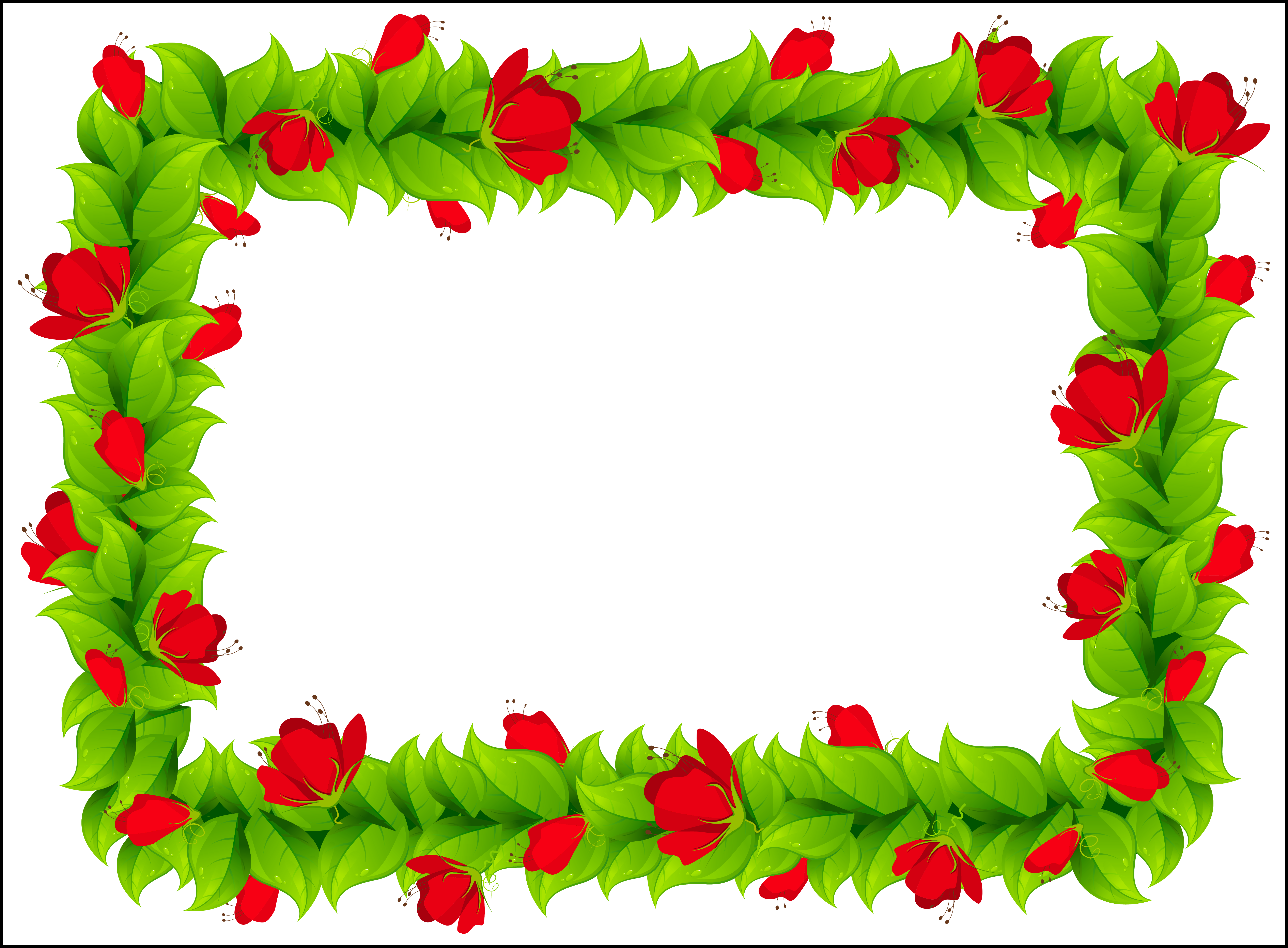 Awesome Floral Border Frame Clipart Png Image B U Flowery - Awesome Floral Border Frame Clipart Png Image B U Flowery (6357x4678)