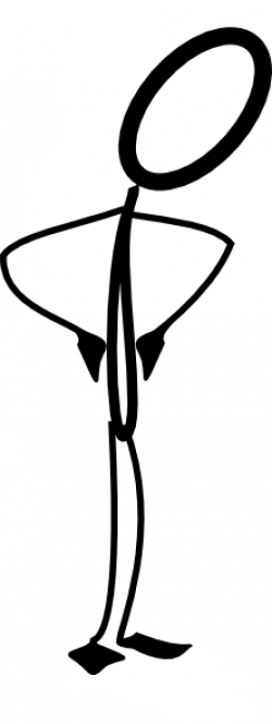 Cowboy Stick Figure - Stickman Png (250x665)