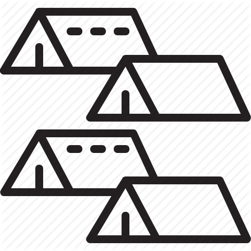 Tent Clipart Encampment - Refugee Icon (512x512)