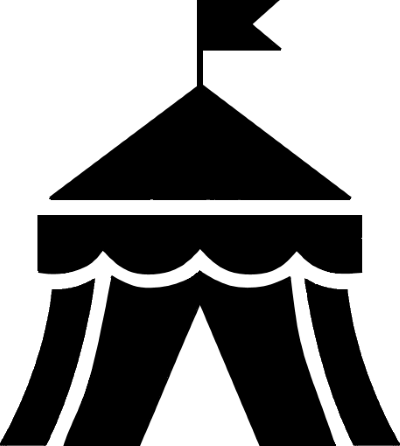 Download Png Transparent Clean The Environment Art - Circus Tent Silhouette Png (400x446)