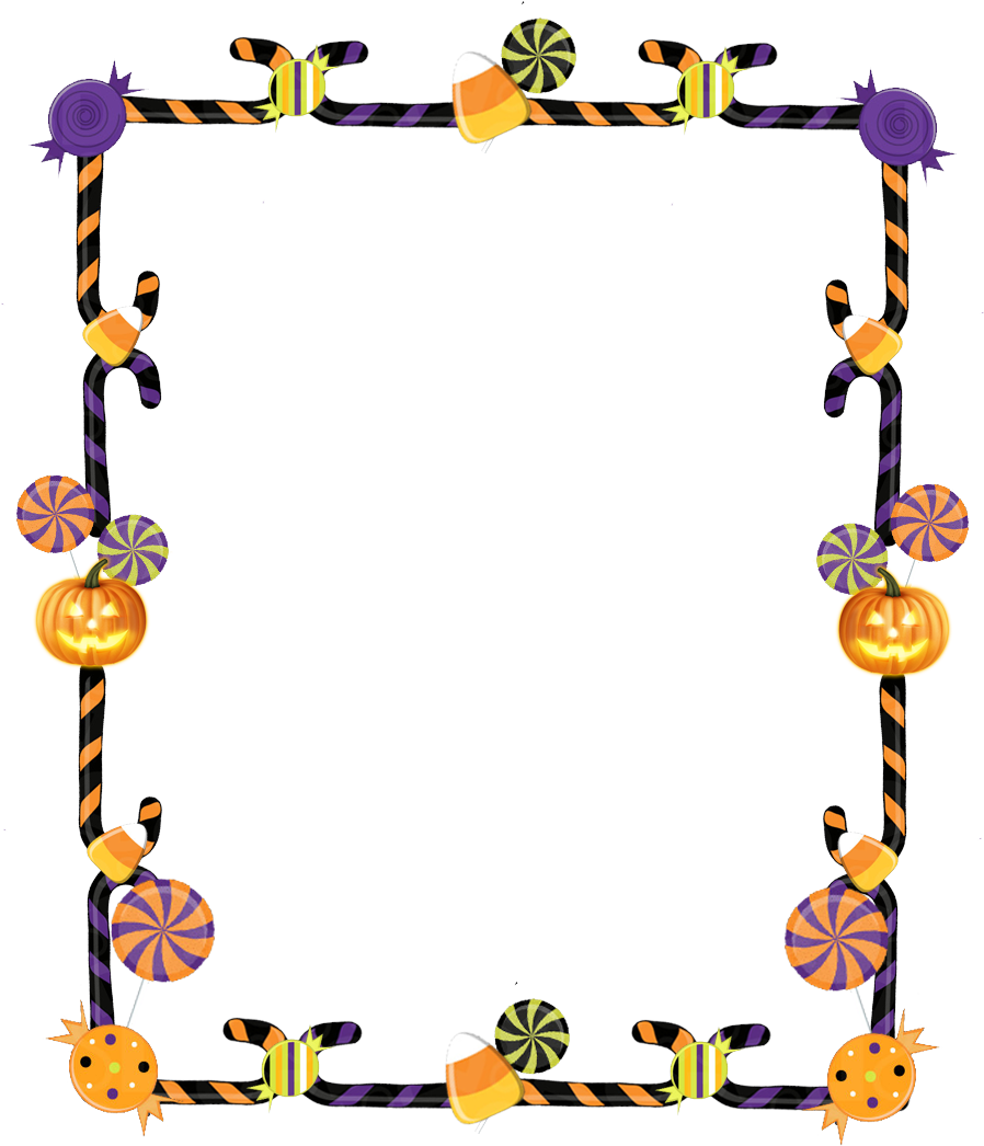 Clipart Black And White Download Of Halloween Borders - Candy Corn Border Png (1920x1080)