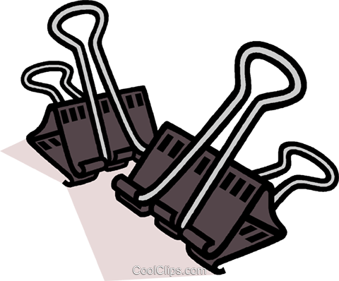 Paper Clip, Stationary Royalty Free Vector Clip Art - Binder Clip Clipart (480x398)