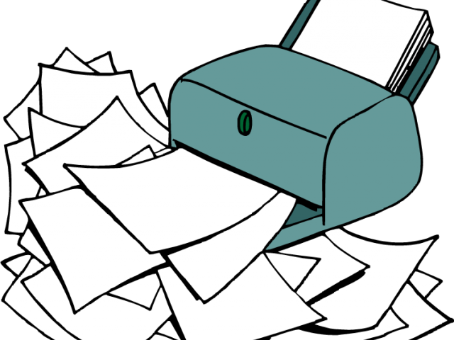 Save Paper Cliparts - Cartoon Printer With Paper - (640x480) Png Clipart Download Save Paper Cliparts - Cartoon Printer With Paper - (640x480) Png Clipart Download