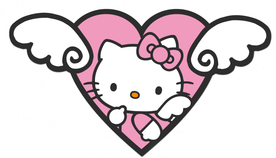 Angel Hello Kitty Clipart Hello Kitty - Hello Kitty Love Transparent (900x518)