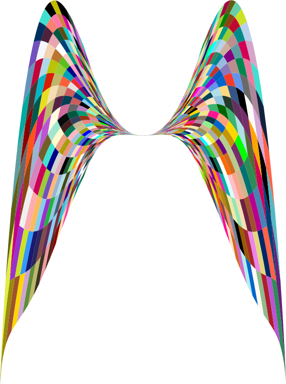 Download Geometric Angel Wings Clipart Clip Art Line - Colorful Angel Wings Png (590x792)