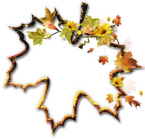 Feuille Automne2 - На Рабочий Стол Осенние Цветы (500x500)