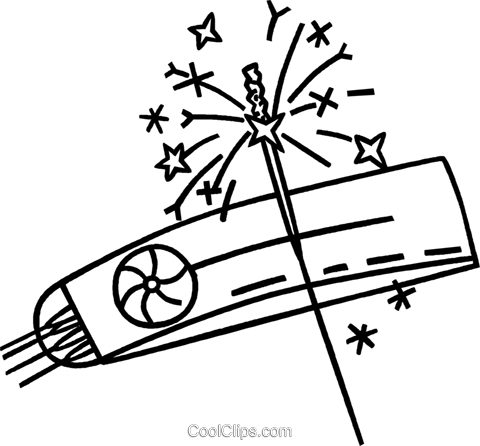 Fireworks Royalty Free Vector Clip Art Illustration - Cross (480x446)