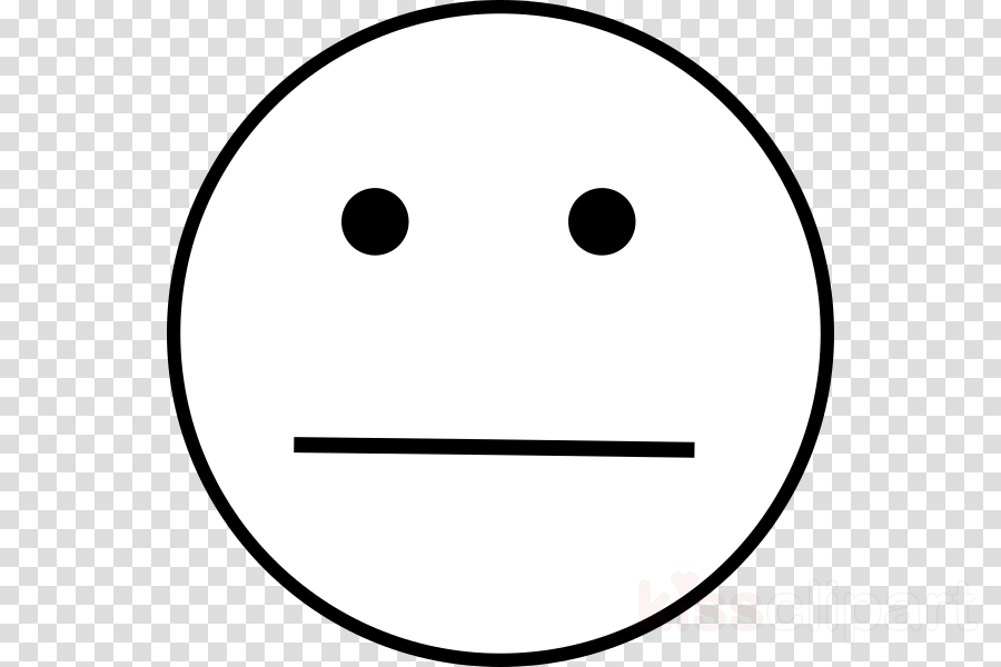 Download Straight Face Black And White Clipart Smiley - Vinyl Sticker Decals Radioactive Hazard Symbol Sports (900x600)