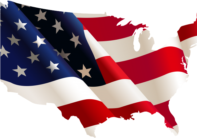 Free American Flag Clipart - United States Flag Shape (640x480)