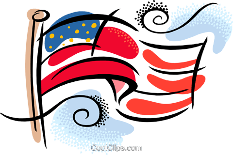 American Flag Royalty Free Vector Clip Art Illustration - American Flag Royalty Free Vector Clip Art Illustration (480x320)