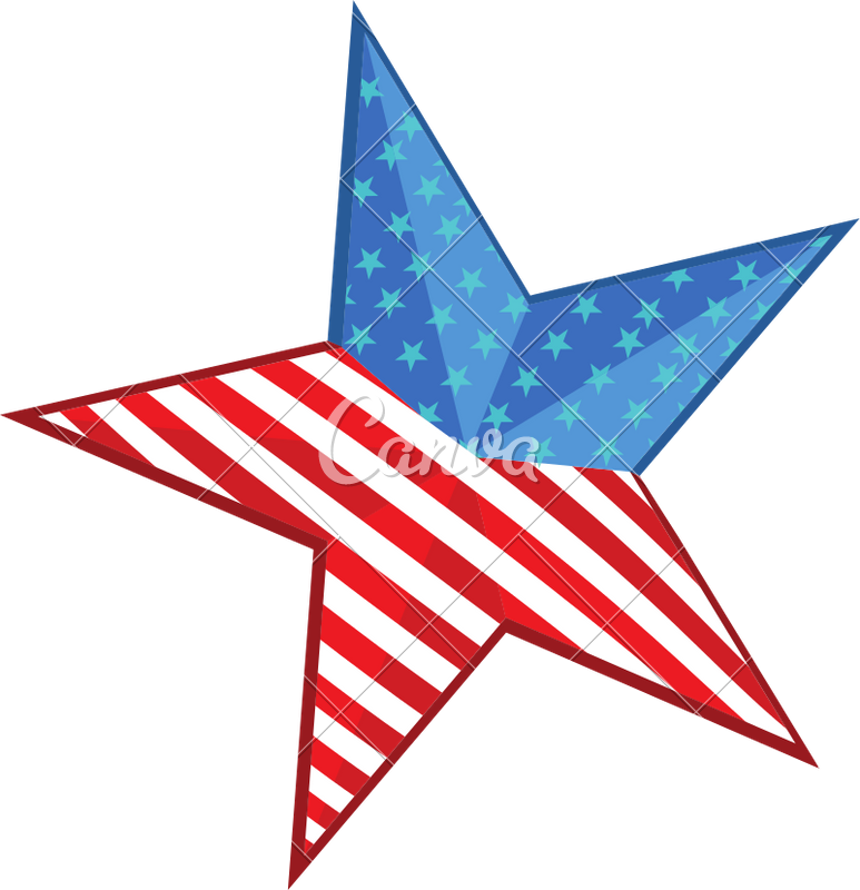 Shiny Star In American Flag Colors - Annebrook House Hotel (773x800)