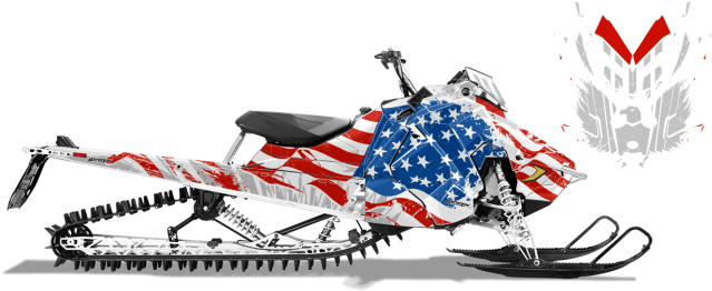 Axys Rmk American Flag - American Flag Snowmobile Wrap (650x312)