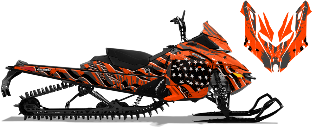 Rev Xm American Flag - 2018 Summit 850 Wraps (650x312)