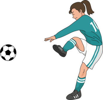 Football Player Tile Women's Association Football - Football (353x340)