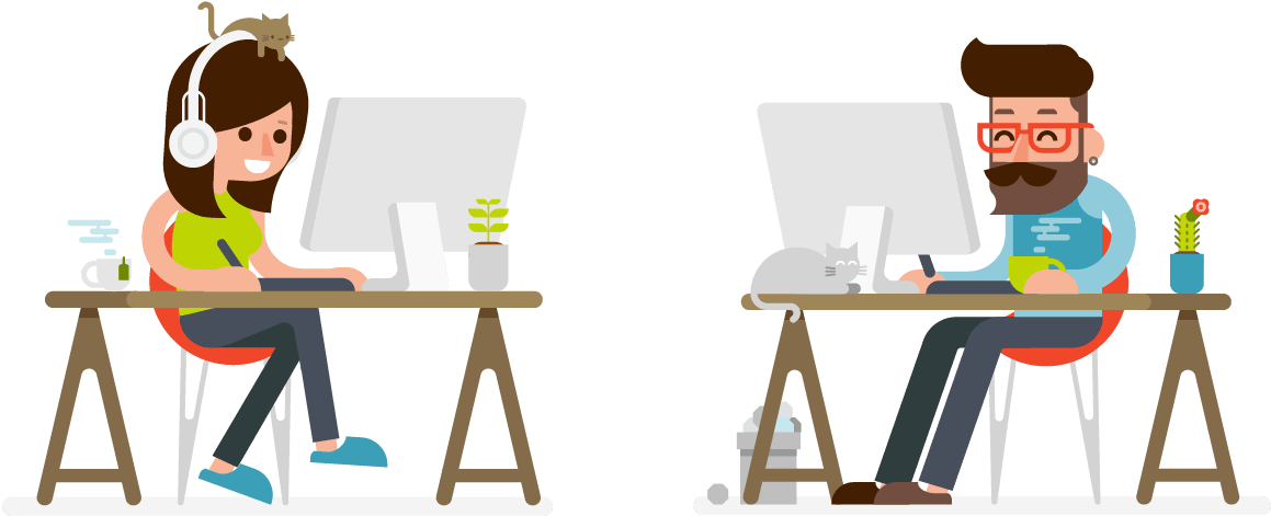 So, You've Got A Great Group Of It Support People Working - Png People Working (1171x502)