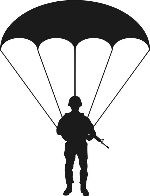 All Photo Png Clipart - Paratrooper Silhouette (576x750)