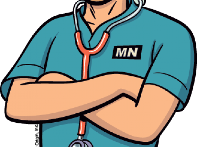 Cartoon Clipart Nurse - Nurse Male Clip Art (640x480)