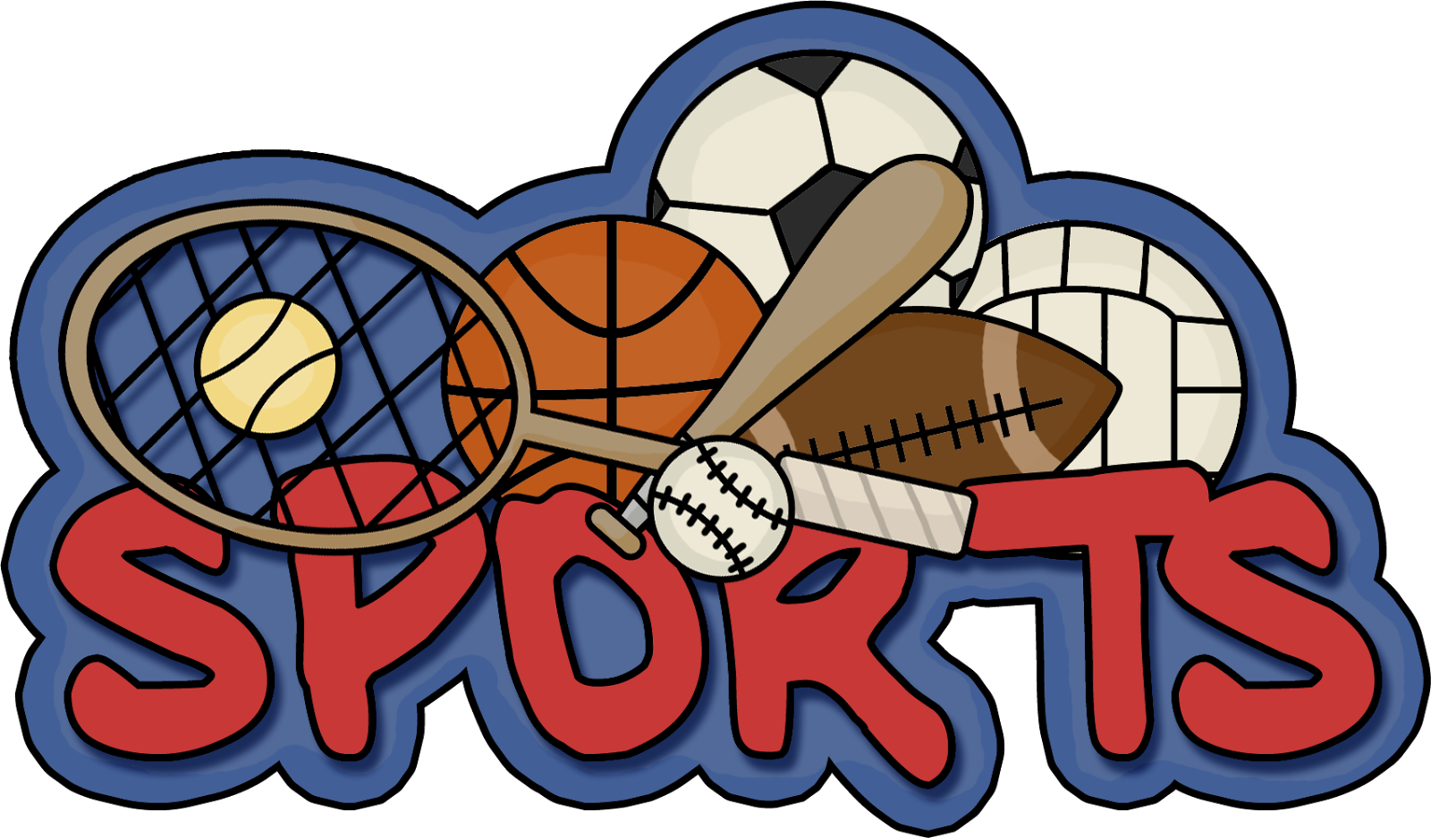 Download Sports Clipart Word And Use In With Sports - Value Of Sports And Games (1600x937)