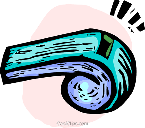 Sports Whistle Royalty Free Vector Clip Art Illustration - Illustration (480x424)