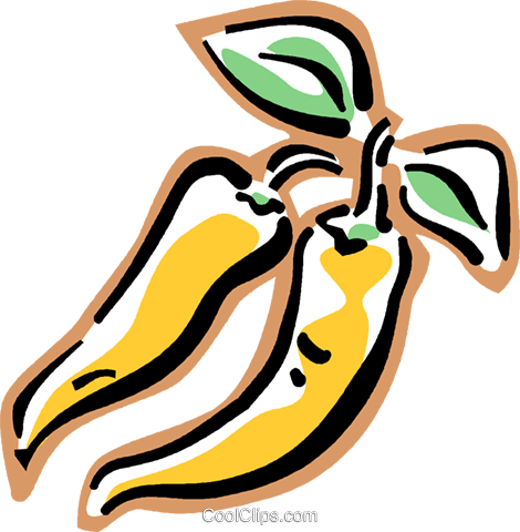 Hot Banana Peppers Royalty Free Vector Clip Art Illustration - Energy (470x480)