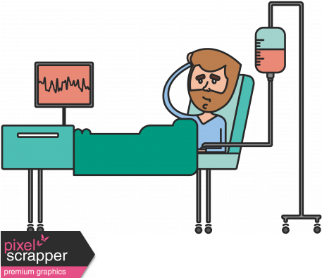 Sick Man Illustration - Diagram (456x456)