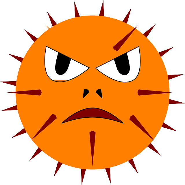 What Virus, Cartoon Virus, Orange Spiked Virus With - Agent Orange - Frankc - Download (640x640)