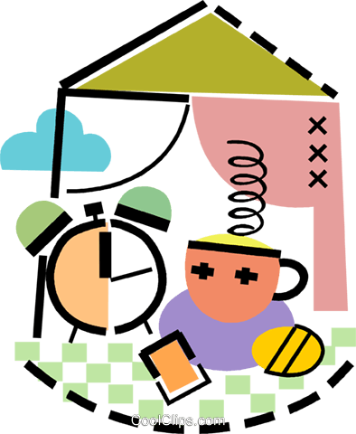 Having Coffee Royalty Free Vector Clip Art Illustration - Having Coffee Royalty Free Vector Clip Art Illustration (394x480)