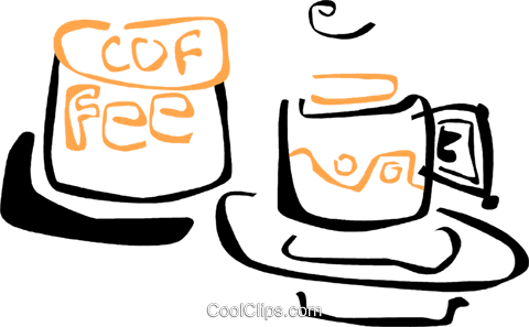 Coffee Cups Royalty Free Vector Clip Art Illustration - Coffee Cups Royalty Free Vector Clip Art Illustration (480x297)