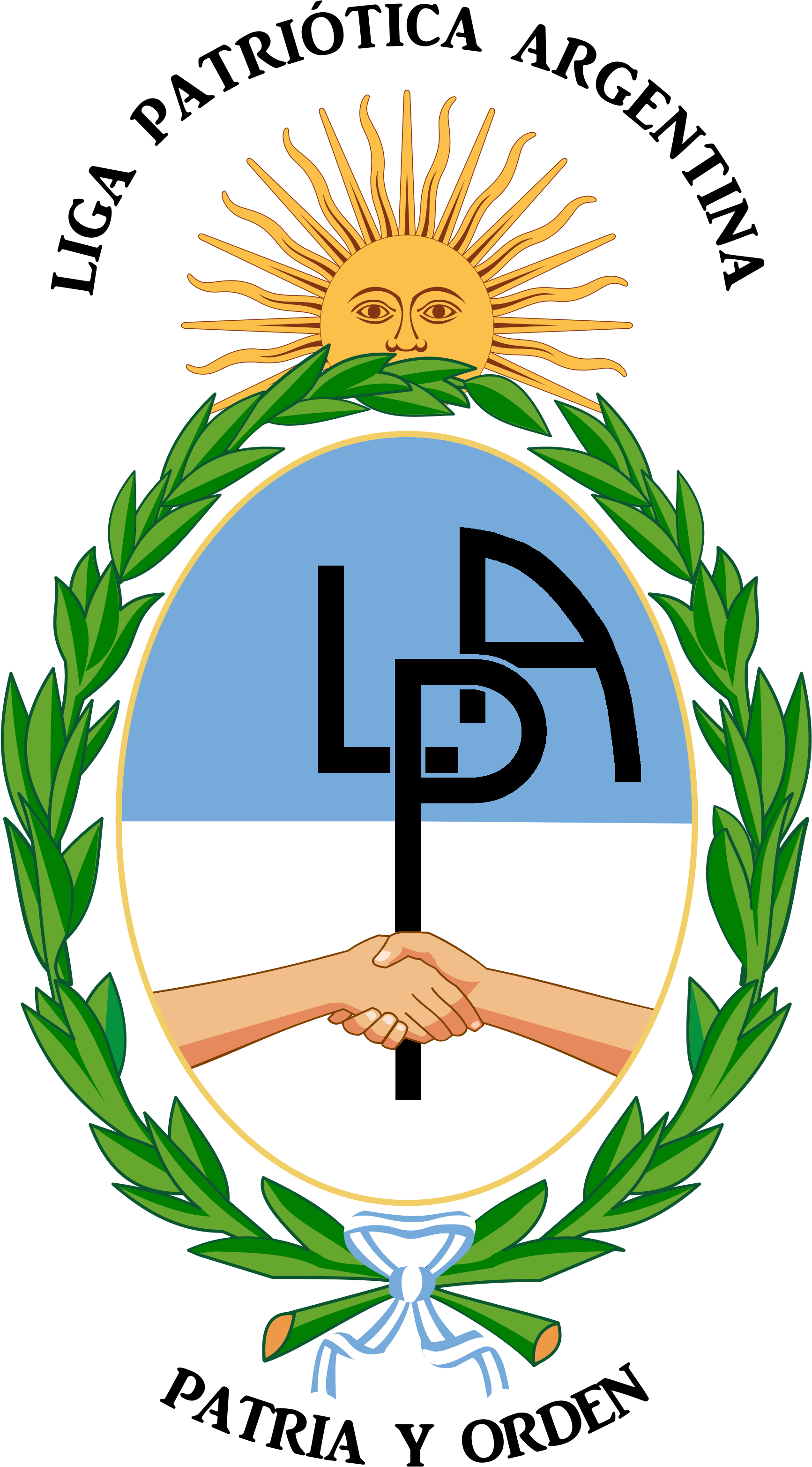 Argentine Patriotic League Liga Patriótica Argentina - Argentina Coat Of Arms Oval Ornament (2000x3209)