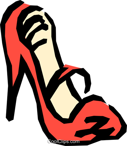High Heels Royalty Free Vector Clip Art Illustration - Clip Art (416x480)