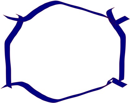 Borders And Frames Red Ribbon Clip Art Christmas Computer - Blue Ribbon Border Png (481x340)