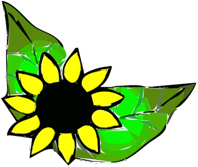 Computer Icons Common Sunflower Sunflower Corner Download - Clip Art (404x340)