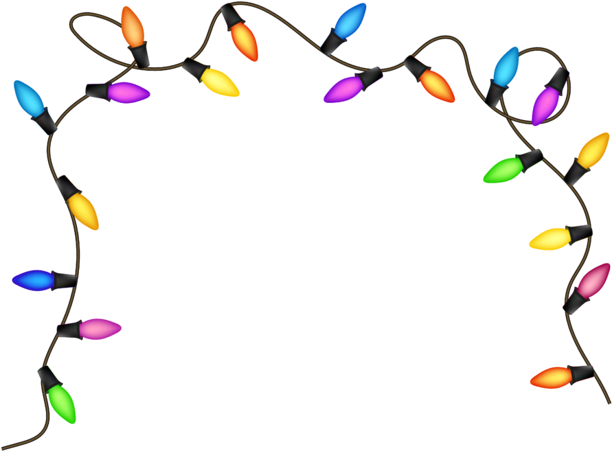 Christmas Clip Art Christmas Light Bulbs Lights Border - Christmas Lights Transparent Background (958x688)
