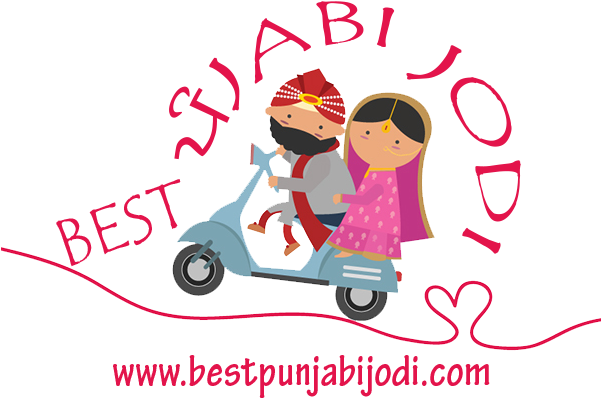 Bride Clipart Sikh - Cute Cartoon Wedding Sardar Couple (600x424)