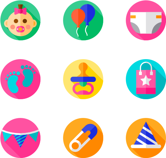 Icons Free Baby - Baby Shower Icon Png (600x564)